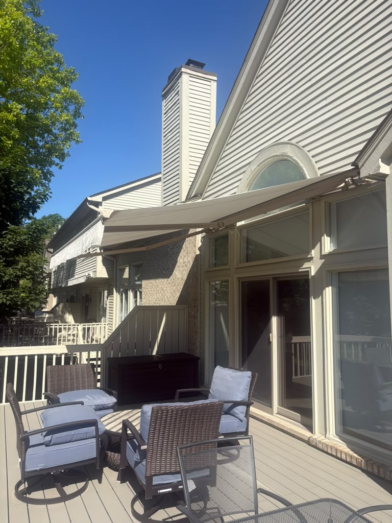 Finished awning installation